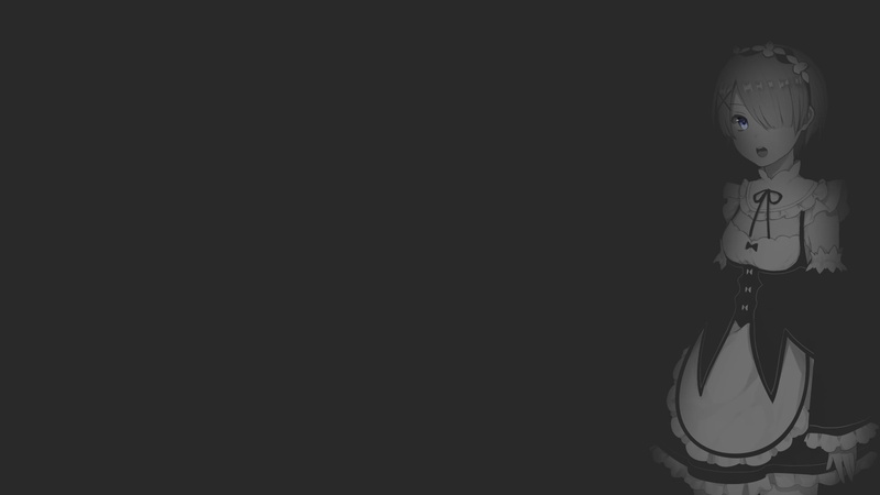 Rem (Re: Zero), Re:Zero Kara Hajimeru Isekai Seikatsu, anime, minimalism, night, anime girls, illustration, monochrome, Re Zero, dark background, blue eyes