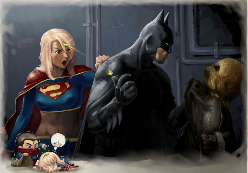 toy, 2K, mannequin, sculpture, belief, spirituality, human representation, batman dc comics supergirl scarecrow character, representation, religion, indoors