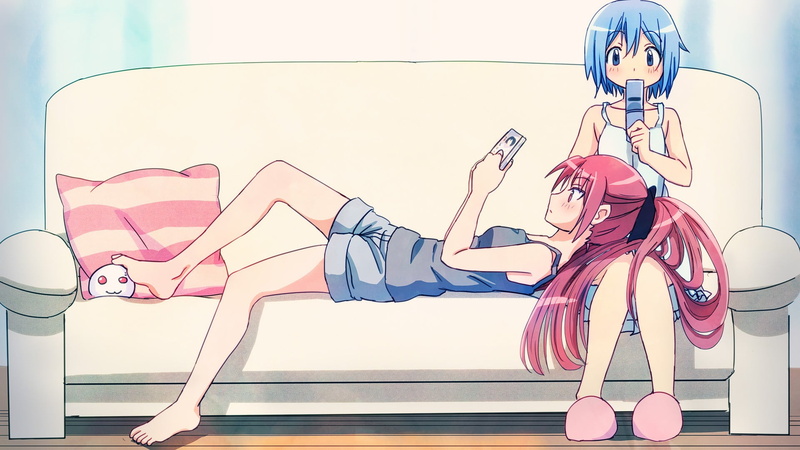 side view, adult, casual clothing, Mahou Shoujo Madoka Magica, women, one person, art and craft, anime girls, healthy lifestyle, headphones, 1080P, creativity
