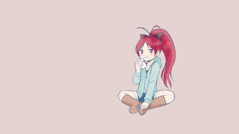 hair, indoors, pink color, red, beautiful people, creativity, fashion, 1080P, women, females, beautiful woman, copy space, studio shot, Sakura Kyouko