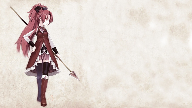 haired, land, day, female, Mahou Shoujo Madoka Magica, one person, men, character, wall - building feature, travel, red, carrying, holding, arts culture and entertainment