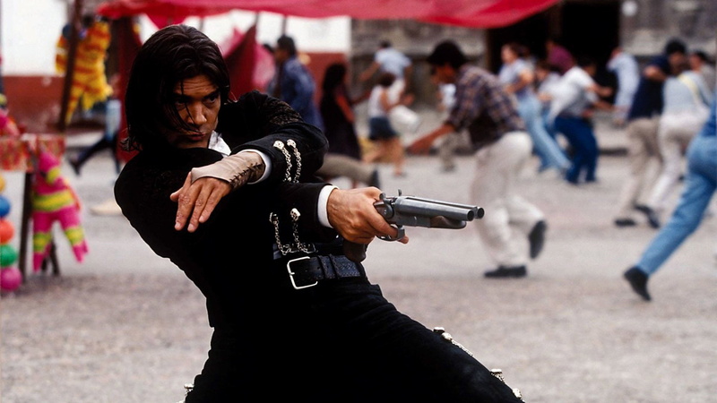 violence, gun, adult, sign, weapon, social issues, holding, Antonio Banderas, Once Upon a Time in Mexico, communication, focus on foreground, young adult