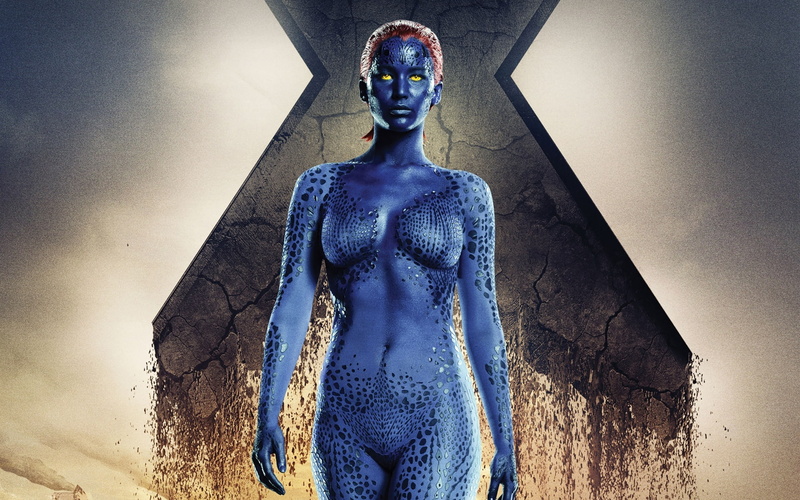 x men mystique jennifer lawrence x men days of future past yellow eyes superheroines, 1080P