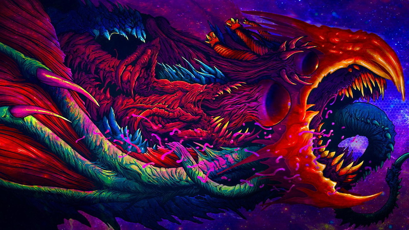 fire, red, 1080P, blue, Beast (character), pink, lime green