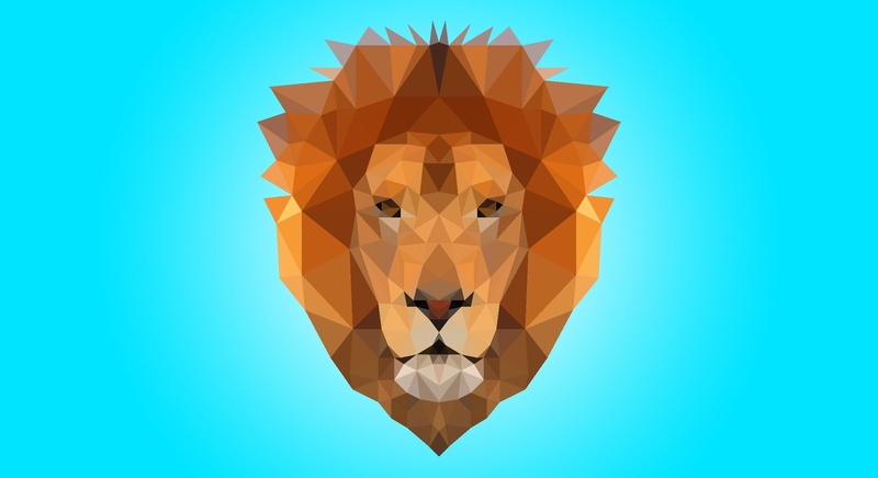 Brown, 1080P, Low Poly, Triangle, Beast (character), blue, lion