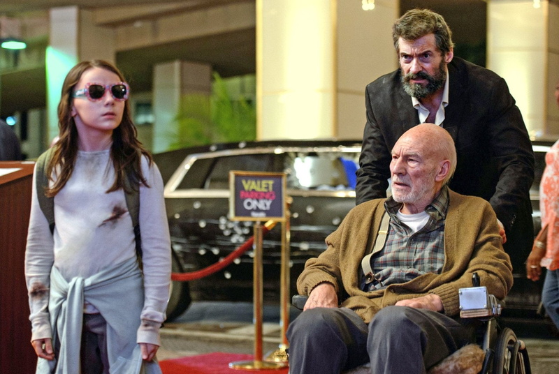 young adult, group of people, Patrick Stewart, real people, hairstyle, fashion, happiness, men, emotion, casual clothing, Logan (Movie), sitting, Professor X