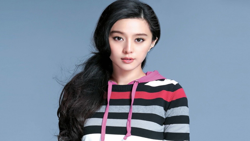 bingbing, asians, 1080P, fan, women, background, simple