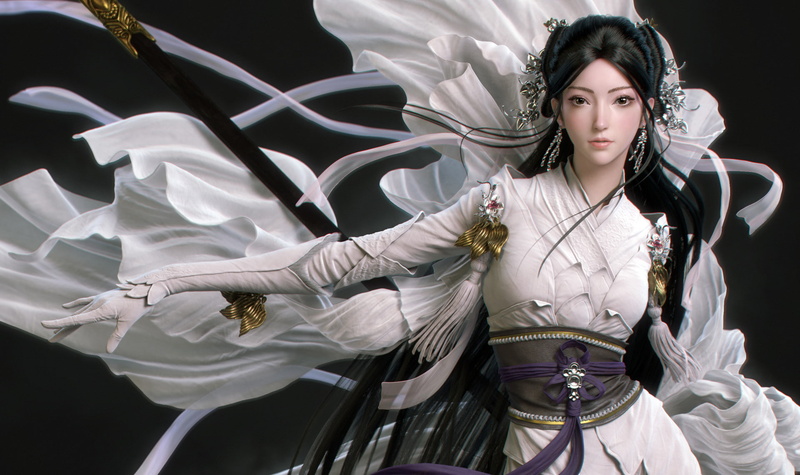 fantasy, dress, chao-dong, beauty, woman, 1080P, original, hair, long