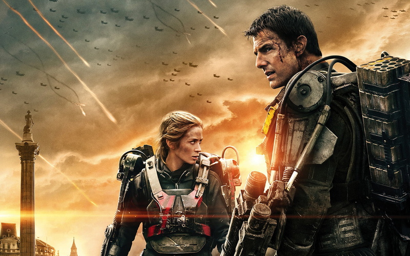 cloud - sky, front view, Emily Blunt, fiction, Edge of Tomorrow, men, poster, people, young men, the exoskeleton, adult, nature, two people, sky, 1080P