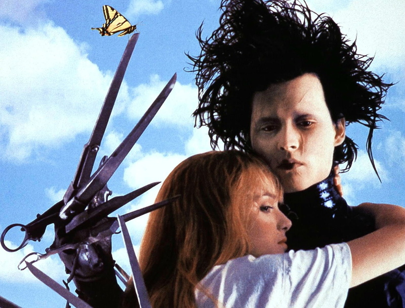 scissorhands, butterfly, drama, love, edward, mood, romance, fantasy, depp, 720P