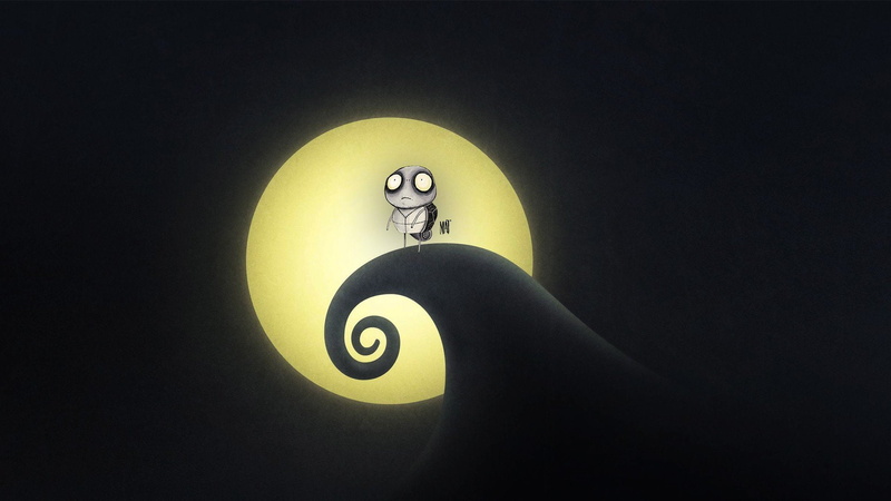 Nightmare, shadow, Tim Burton, 1080P, Lights