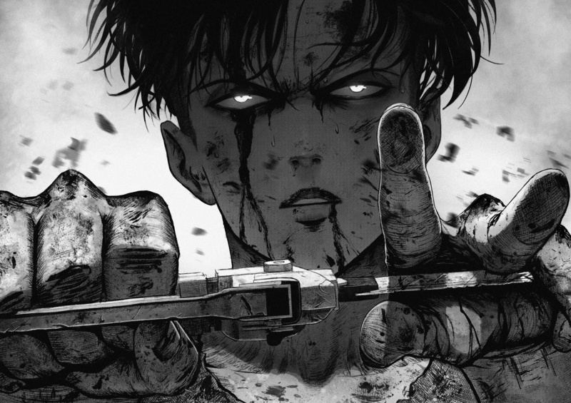fan art, manga, digital art, anime, digital, 1080P, Attack on Titans, Levi Ackerman