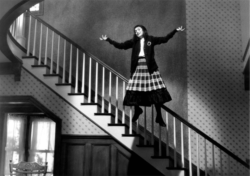 staircase, limb, steps and staircases, one person, indoors, young adult, lifestyles, standing, Dark, built structure, halloween, arms raised, 720P, horror