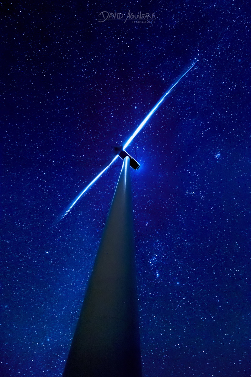 wind turbine, galaxy, environmental conservation, 5K, renewable energy, blue, star field, environment, star, astronomy, alternative energy, sky, fuel and power generation