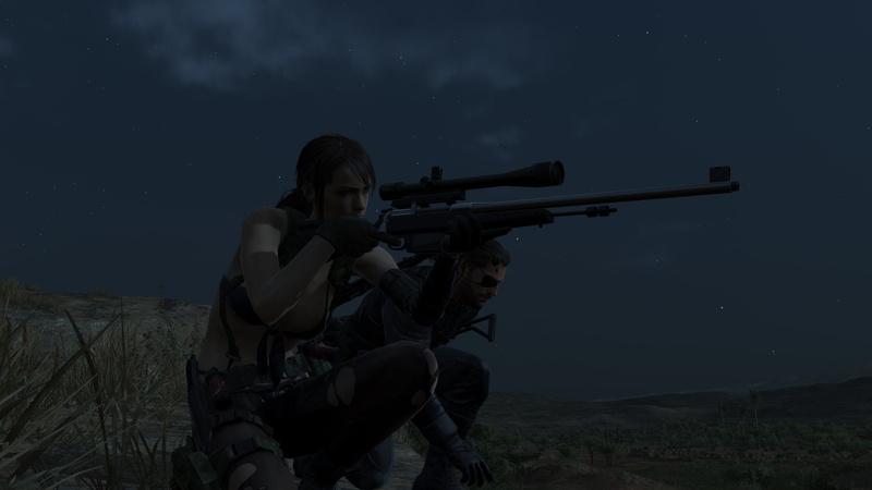 2K, Big Boss, Metal Gear Solid V: The Phantom Pain, Screen Shot, snake, Quiet, night