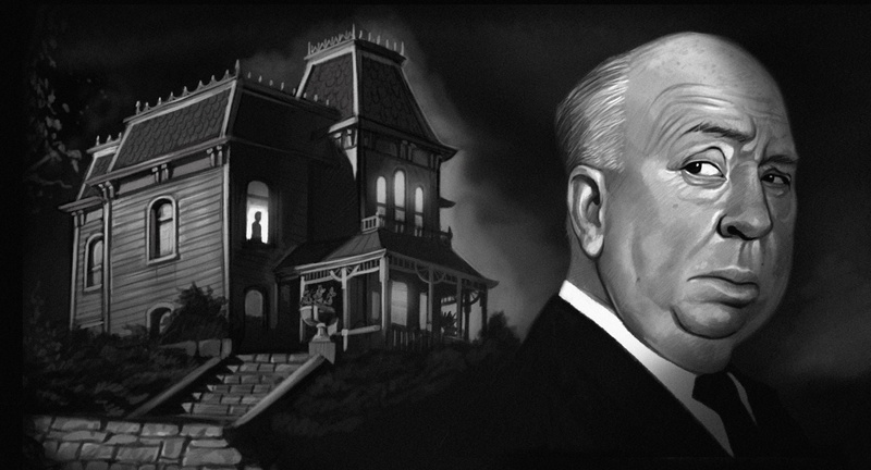 body part, Alfred Hitchcock, representation, house, human face, human representation, adult, building exterior, auto post production filter, psycho, window