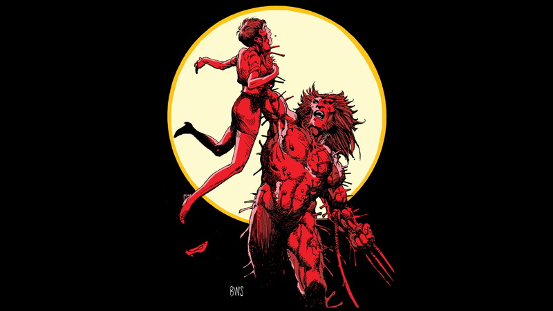 black, cartoon/comic, wolverine, hd, men, x, 1080P