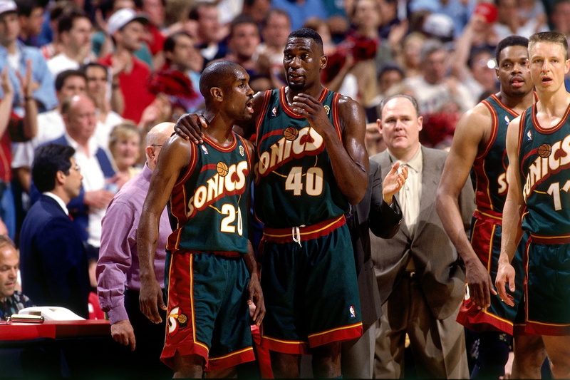 Shawn Kemp, Seattle Supersonics, Seattle, Basketball, nba, 2K, Gary Payton