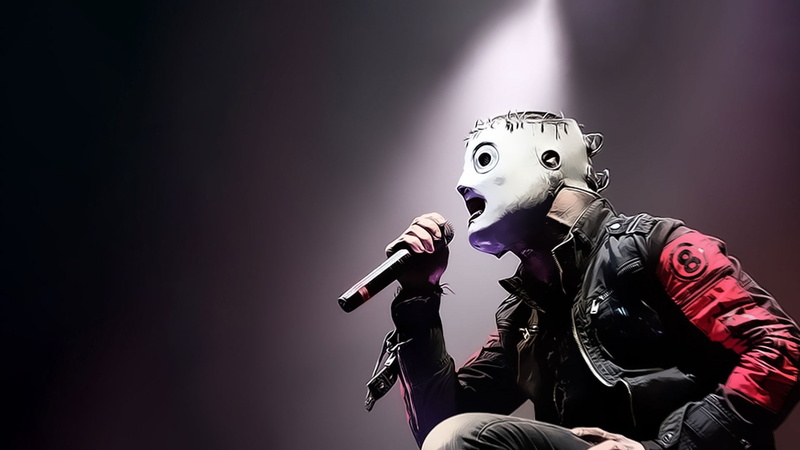 slipknot  desktop, arts culture and entertainment, performing arts event, men, popular music concert, adult, one person, copy space, jacket, stage, young adult