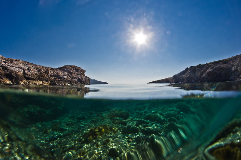 photo, outdoors, sea, lake, kx, nature, fisheye, scenics, pentax, sun, f3.5, blue, detail, photography, summer, mountain, water, coitus, samyang, reflection