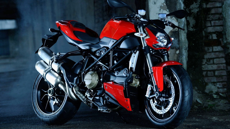 transportation, ducati streetfighter 848, city, 1080P, stationary, no people, built structure, land vehicle, bicycle, motorcycle, wall - building feature