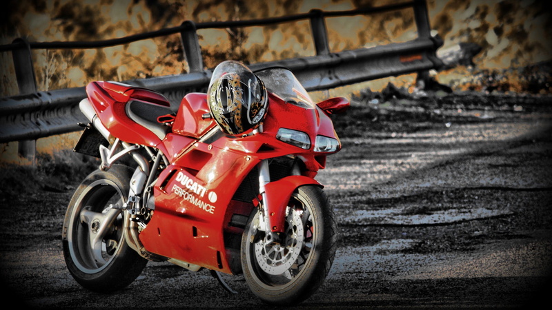 Motorcycle, Red, Ducati, 1080P