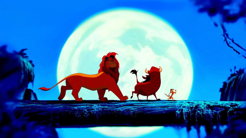 Simba, 1080P, Walt Disney, Timon, Pumba, The Lion King