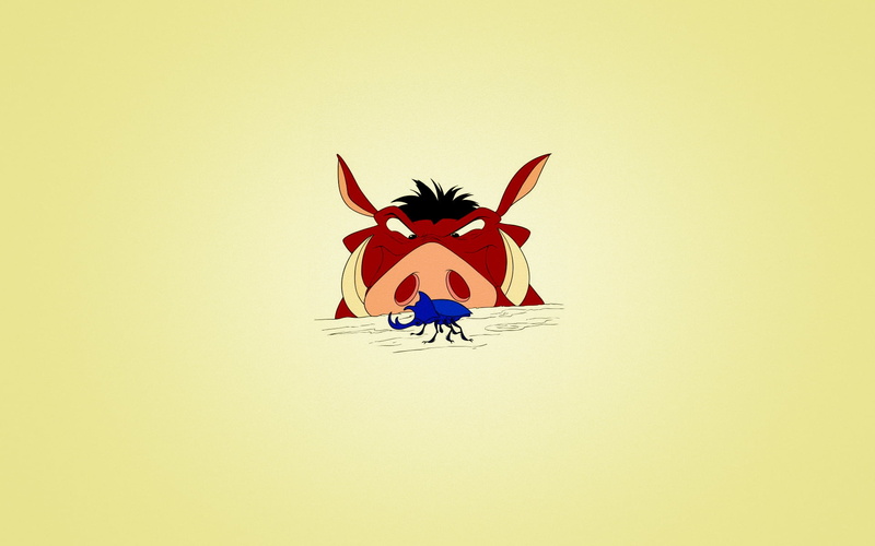 animal representation, animal, 1080P, pumba, digital composite, flower, clip, colored background, animal themes, no people, Cartoons, yellow, butterfly - insect