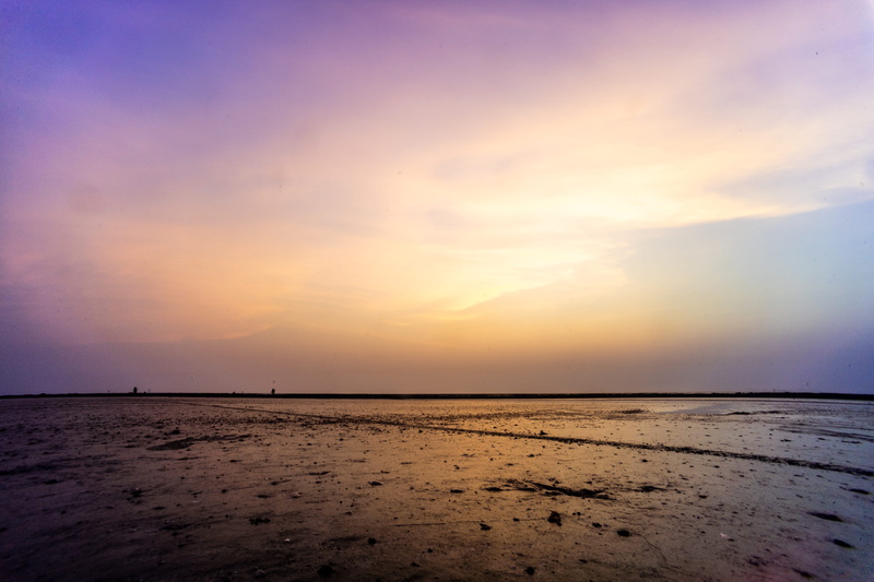 orange color, beach, india, sea, cloud - sky, low tide, nature, nala sopara, idyllic, tranquility, horizon, tranquil scene, no people, dramatic sky, 5K