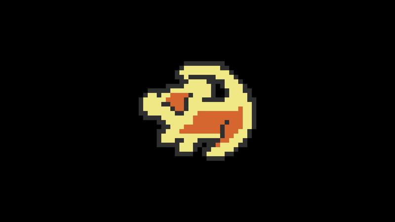 relaxation, simba pixel art pixels the lion king lion, design, studio shot, connection, solution, large group of objects, cut out, jigsaw piece, dark, still life
