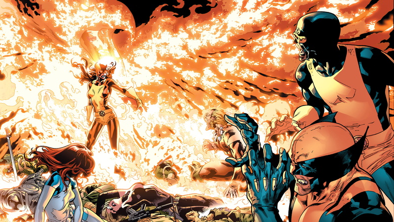 Marvel Comics, 4K, Cyclops, Mistique, Dark Phoenix, Wolverine, X-Men, battle, Sabretooth