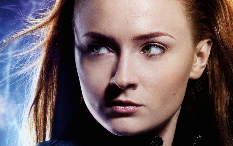 hairstyle, human body part, one person, Sophie Turner, looking at camera, make-up, beautiful people, human face, close-up, young women, adult, beauty, X-Men: Apocalypse