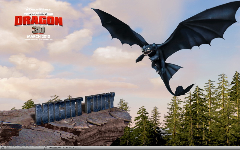 animal, animal representation, dragon, flight, toothless, plant, carnivore, sign, cloud - Sky, low angle view, blue, 1080P, built structure, nature, mid-air
