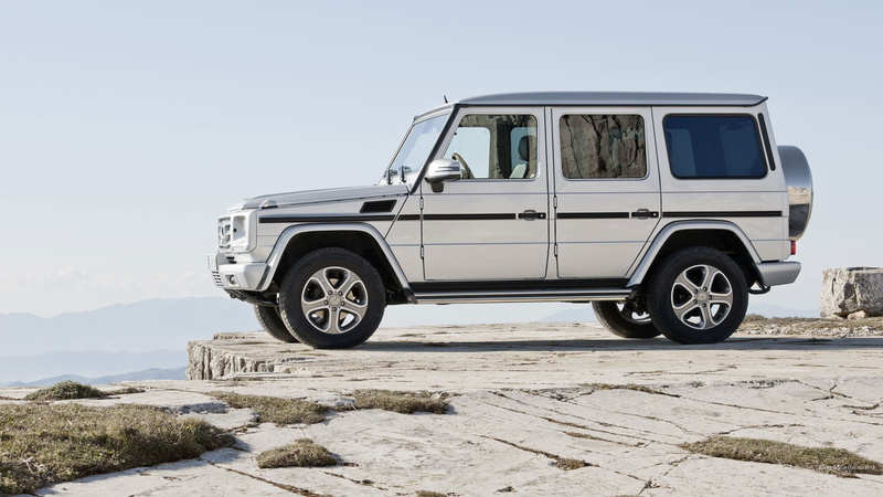 Mercedes G-Class, day, transportation, vehicle, mountain, land, 4x4, land vehicle, road, no people, wheel, copy space, stationary, 1080P, car, sky, mode of transportation