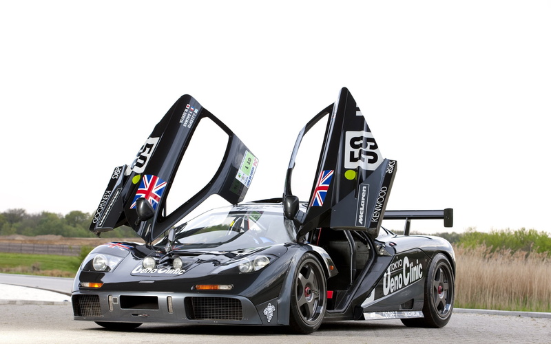 day, mode of transportation, motorsport, sports race, car, field, motor racing track, near, vehicle, auto racing, copy space, Super Car , McLaren F1, sport