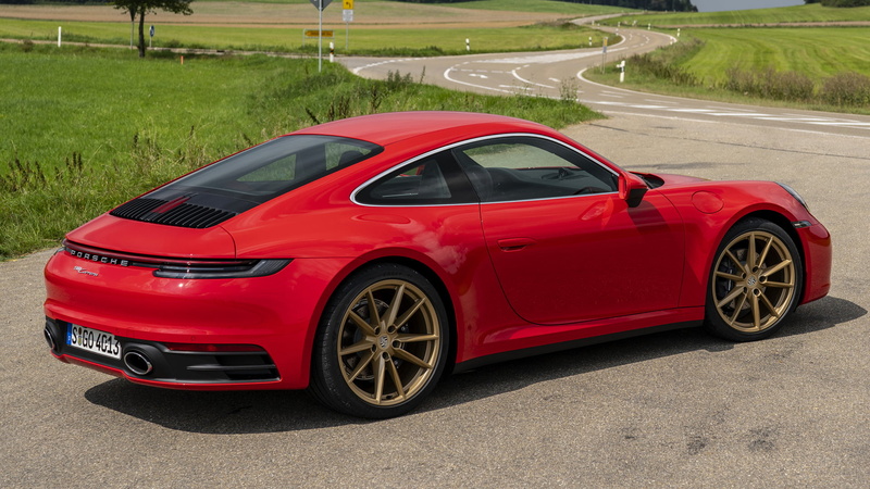 Porsche, Red Car, Car, Coupé, 1080P, Sport Car, Porsche 911 (992) Carrera