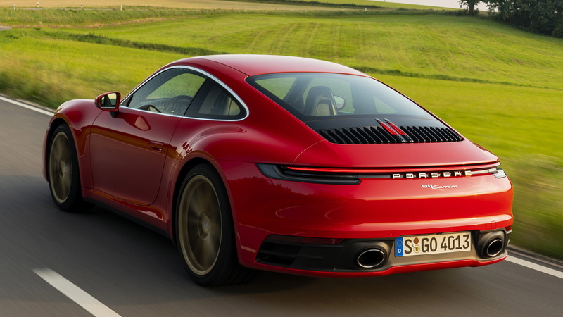 Car, Porsche, Red Car, Porsche 911 (992) Carrera, 1080P, Coupé, Sport Car