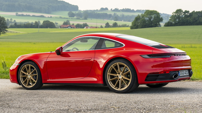 Coupé, Porsche, Red Car, Sport Car, 1080P, Car, Porsche 911 (992) Carrera