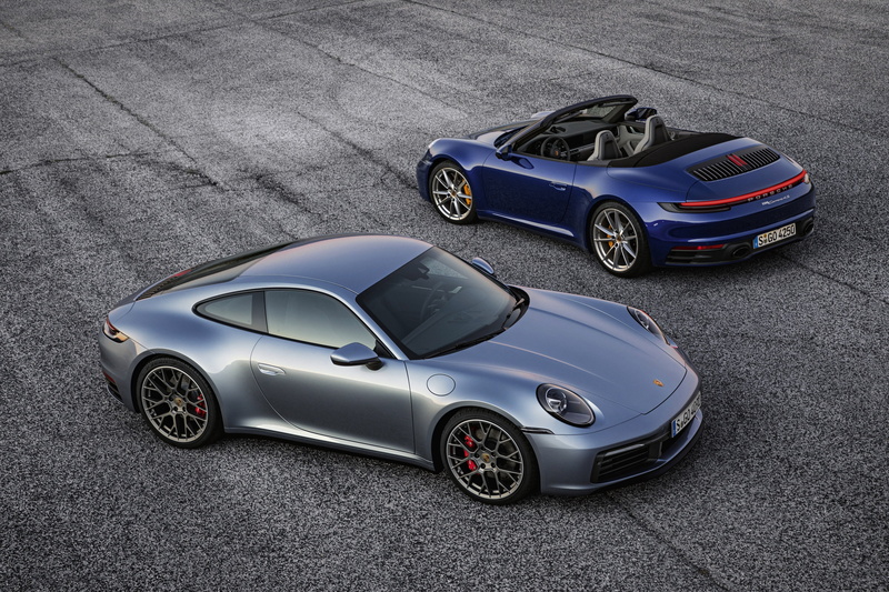 992, grey, Carrera 4S, 911, Coupe, 4K, Cabriolet, convertible, 2019, Porsche, blue