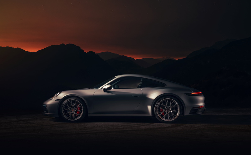 Porsche, 992, Carrera 4S, 4K, the silhouettes of the mountains, 2019, coupe, 911