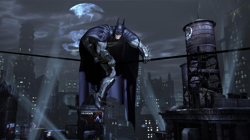 dark knight, night lights, cape, cartoon, movies, night, gotham, lights, city, superhero, batman, city gotham, moon, mask, 2K