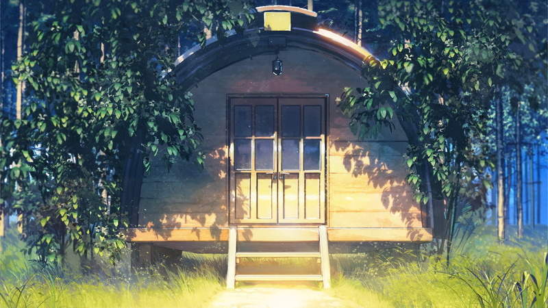 sunlight, 1080P, Everlasting Summer, lighting equipment, tree, growth, day, step, wooden, arch, nature, building, ladder, trees, building exterior, park