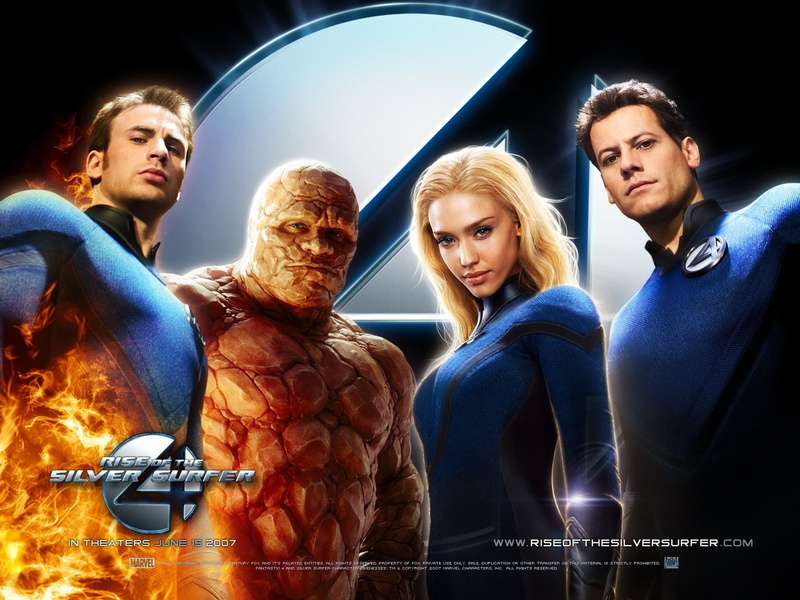Thing, Invisible woman, Ioan gruffudd, Jessica alba, illuminated, adult, Chris evans, motor vehicle, fashion, beautiful woman, Reed richards, Michael chiklis