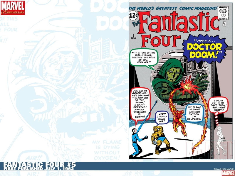 720P, Comics, Doctor Doom, Mister Fantastic, Human Torch (Marvel Comics), Thing (Marvel Comics), Fantastic Four, Invisible Woman