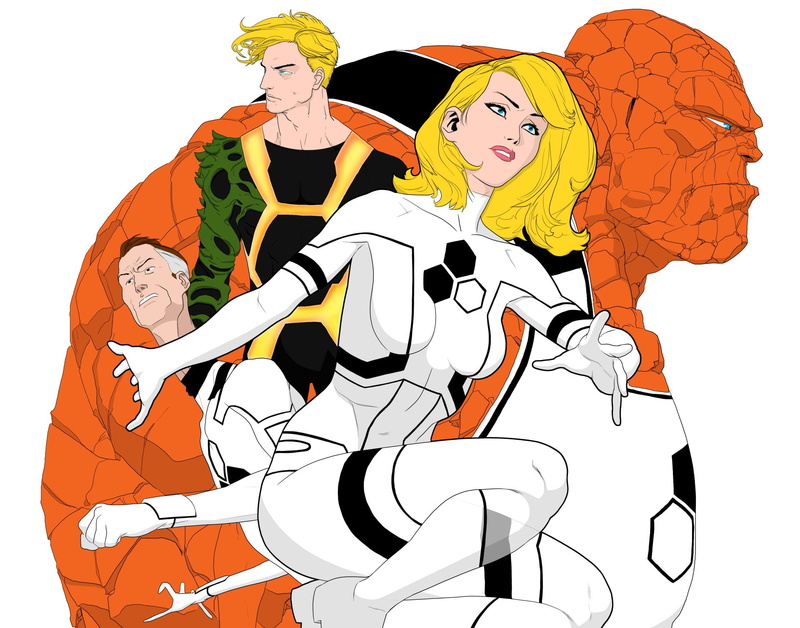 Mister Fantastic, Thing (Marvel Comics), 1080P, Invisible Woman, Fantastic Four, Comics