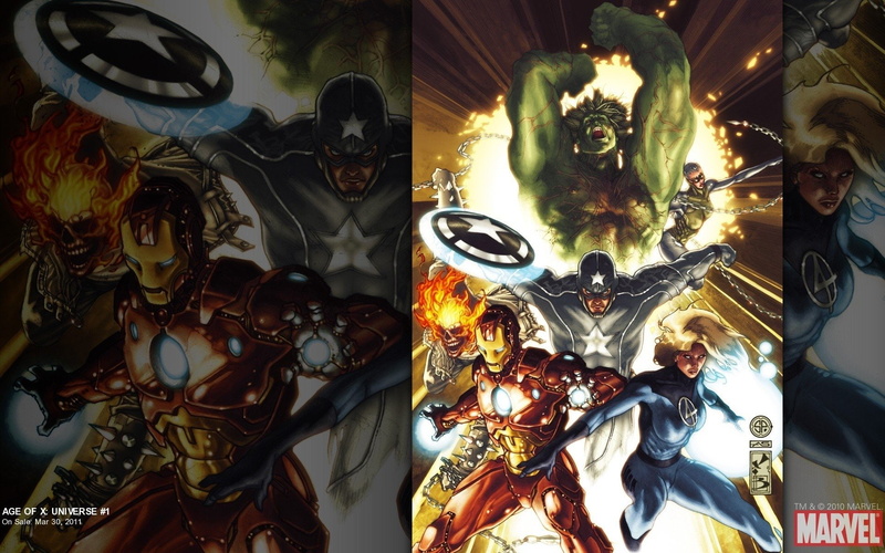 Ghost Rider, Age Of X: Universe, Iron Man, Invisible Woman, Comics, Susan Storm, Captain America, Hulk, 1080P