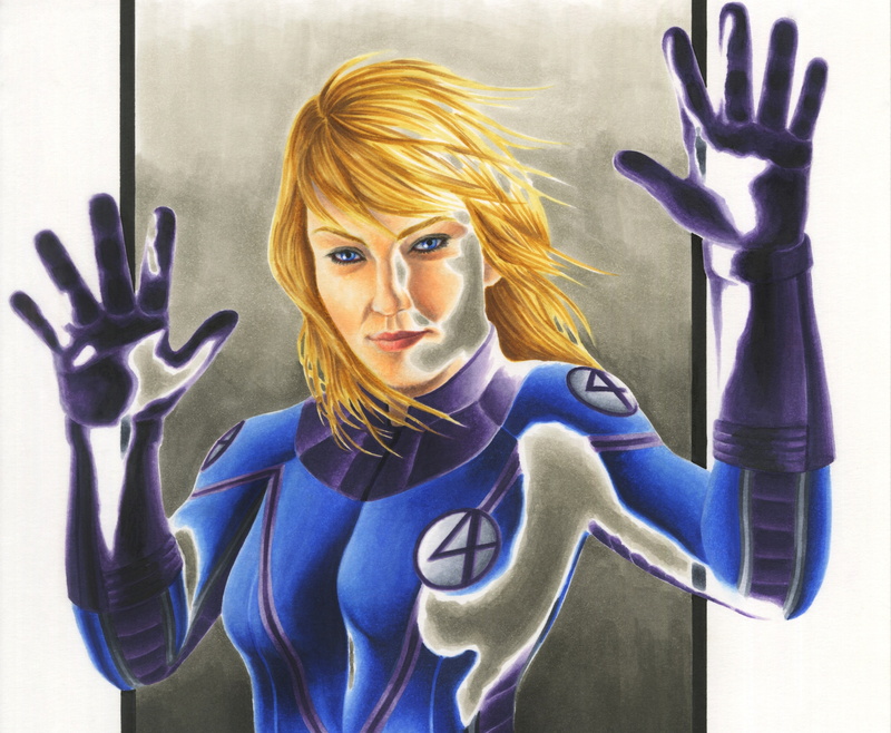 costume, superhero, woman, art, 2K, invisible woman, fantastic four, Susan Storm