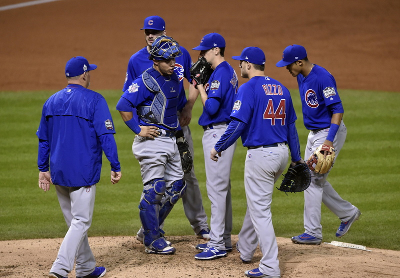 childhood, Anthony Rizzo, 4K, Willson Contreras, sports uniform, child, teamwork, rear view, real people, world series, athlete, Kris Bryant, Chicago Cubs