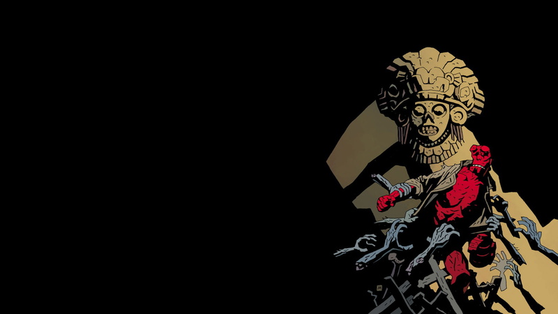 1080P, hd, black, cartoon/comic, hellboy
