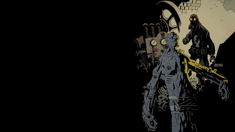 hellboy, hd, 1080P, cartoon/comic, black